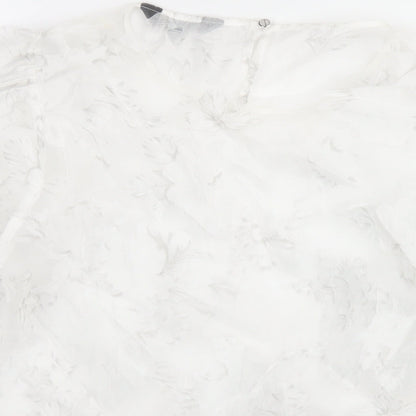 Womens UK Size 14 Dorothy Perkins White Basic T-Shirt