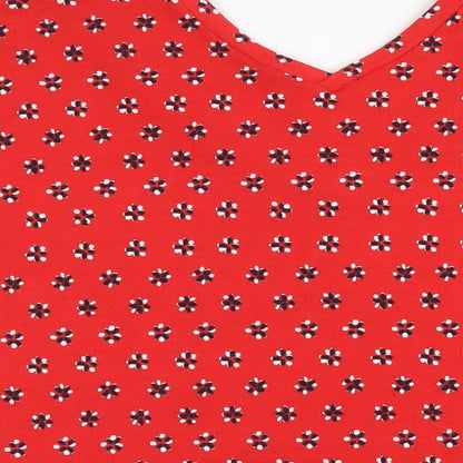 Womens UK Size 22 Marks and Spencer Red Basic T-Shirt