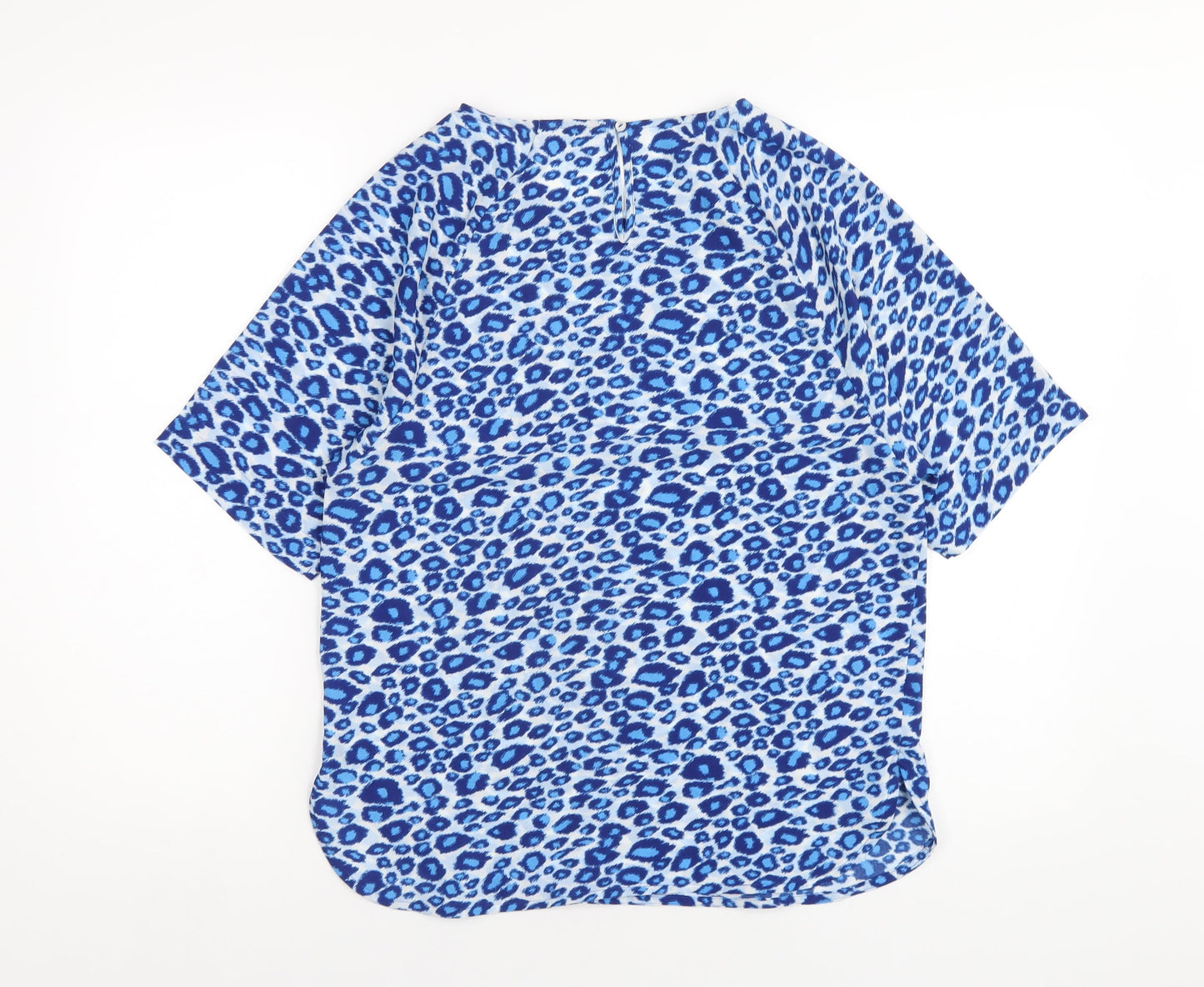 Womens UK Size 8 Marks and Spencer Blue Basic T-Shirt