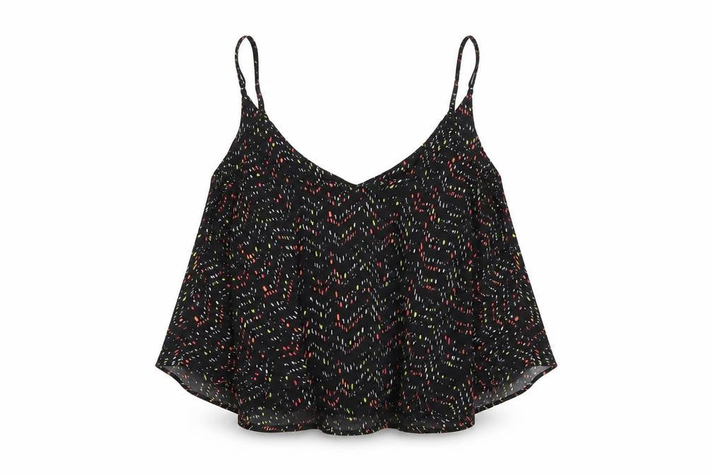 Womens UK Size S Cotton On Black Camisole T-Shirt