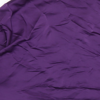 Womens UK Size 14 Marks and Spencer Purple Basic Button-Up