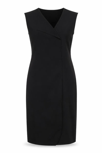 French Connection Womens Black Polyester Pencil Dress Size 10 V-Neck Pullover