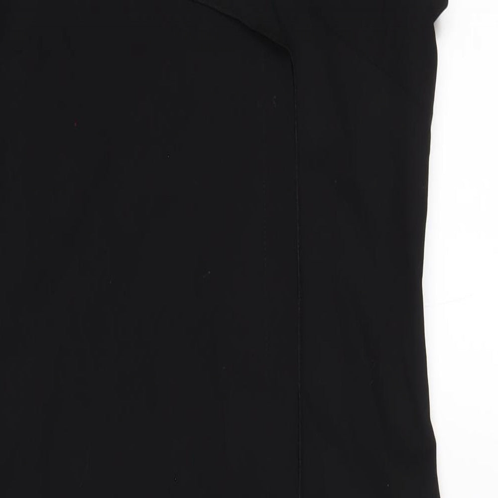 French Connection Womens Black Polyester Pencil Dress Size 10 V-Neck Pullover