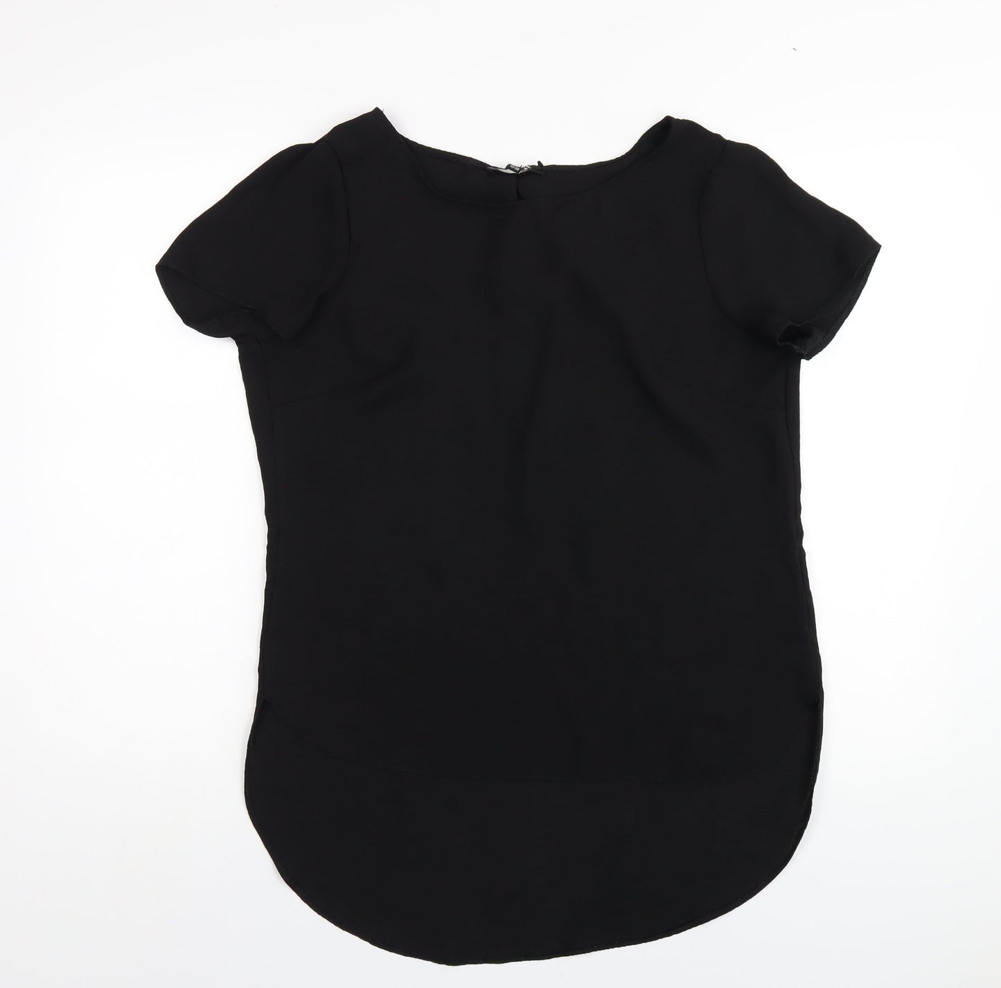 Womens UK Size 12 Belle Vere Black Basic T-Shirt