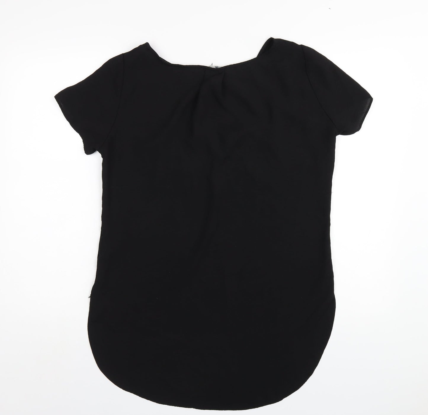 Womens UK Size 12 Belle Vere Black Basic T-Shirt