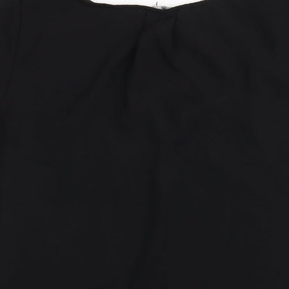 Womens UK Size 12 Belle Vere Black Basic T-Shirt