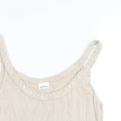 Womens UK Size 14 Together Beige Camisole T-Shirt