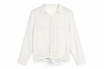 Womens UK Size 14 New Look White Basic Button-Up