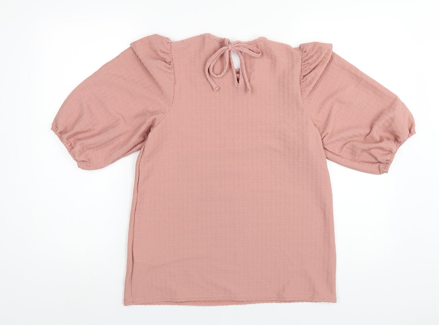 Womens UK Size 10 New Look Pink Basic T-Shirt