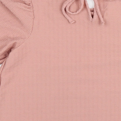 Womens UK Size 10 New Look Pink Basic T-Shirt