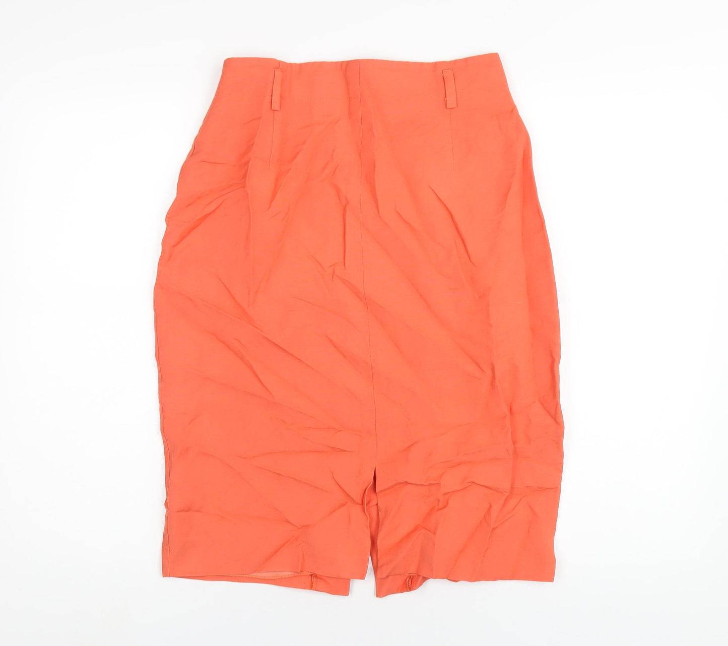 Betty Barclay Womens Orange Linen Straight & Pencil Skirt Size 12 Zip