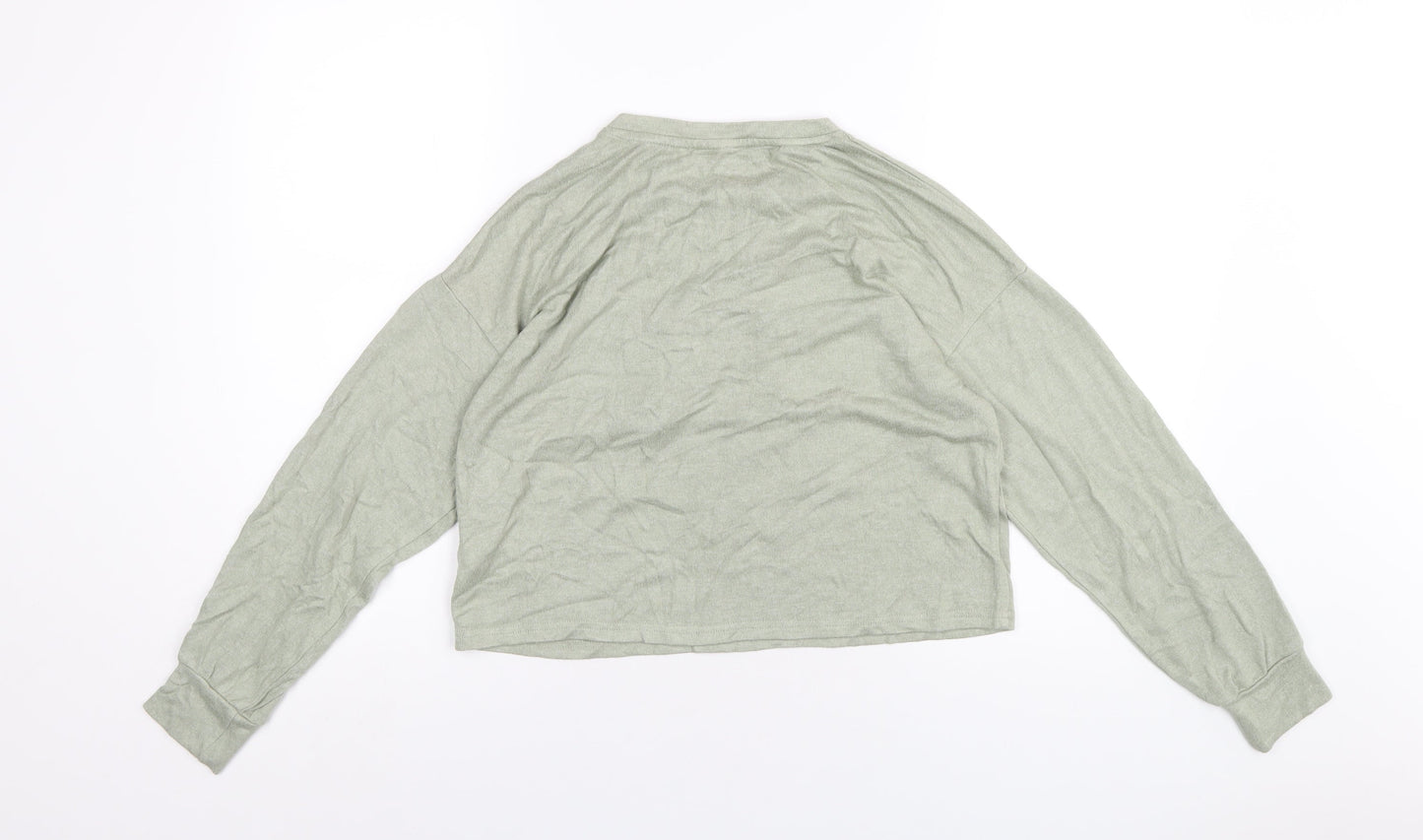 Womens UK Size S Disney Green Cropped T-Shirt