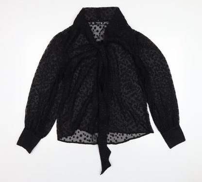 Womens UK Size 16 Roman Black Basic Blouse