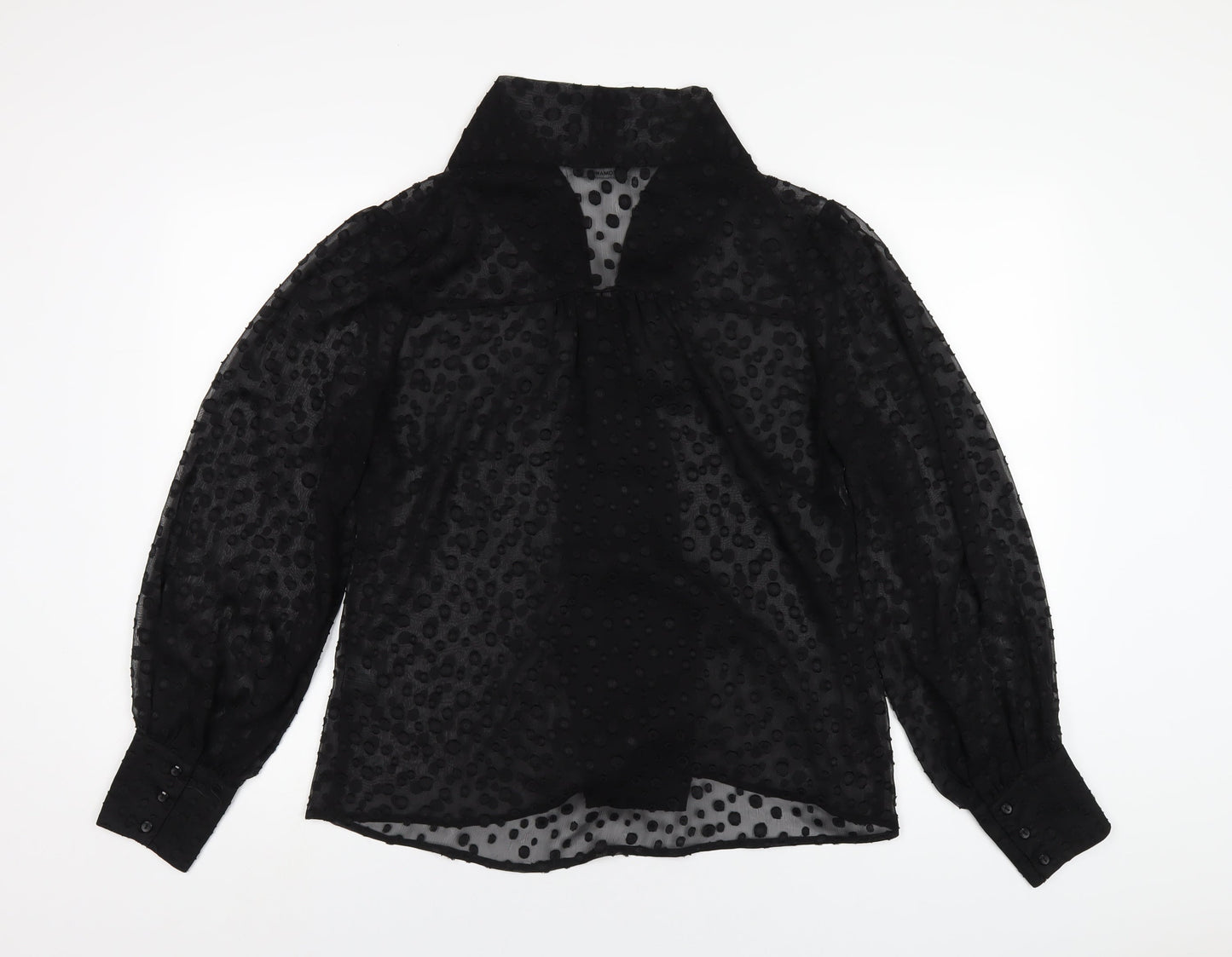 Womens UK Size 16 Roman Black Basic Blouse