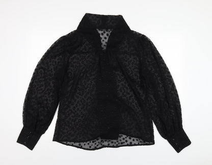 Womens UK Size 16 Roman Black Basic Blouse