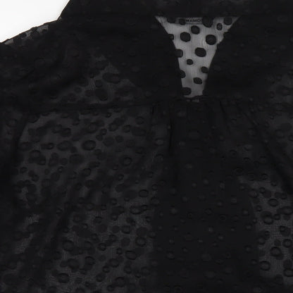 Womens UK Size 16 Roman Black Basic Blouse