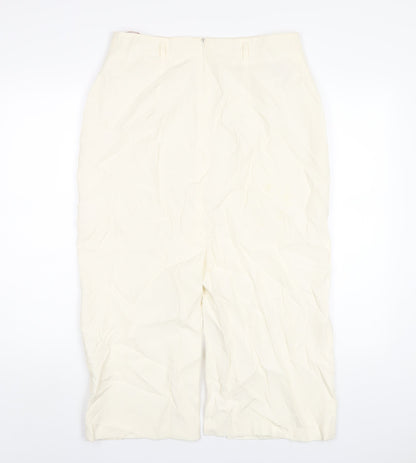 Betty Barclay Womens Ivory Viscose Straight & Pencil Skirt Size 16 Zip
