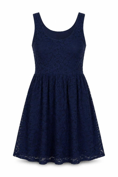 Mela Loves London Womens Blue Polyester A-Line Size 10 Scoop Neck Pullover
