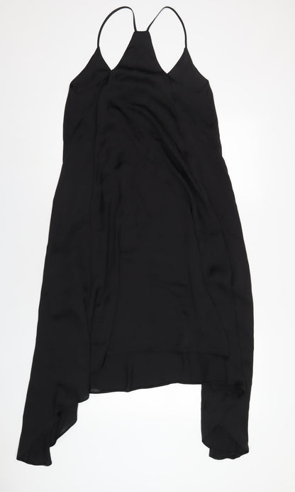 ASOS Womens Black Polyester A-Line Size 8 V-Neck Pullover