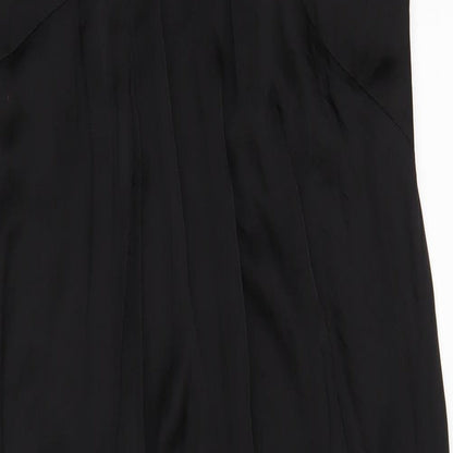 ASOS Womens Black Polyester A-Line Size 8 V-Neck Pullover