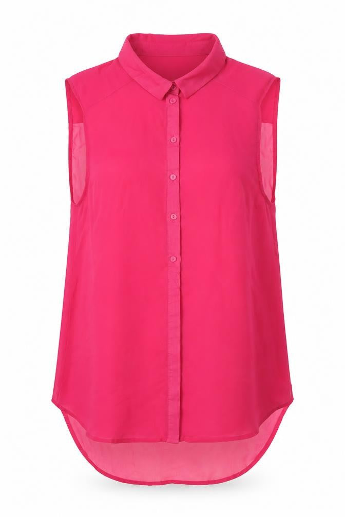 Womens UK Size 4 H&M Pink Basic Blouse