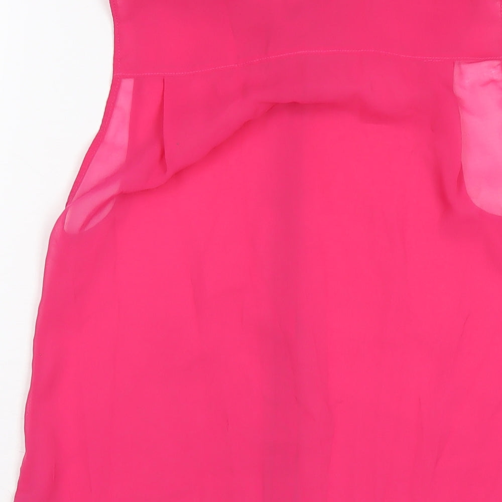 Womens UK Size 4 H&M Pink Basic Blouse