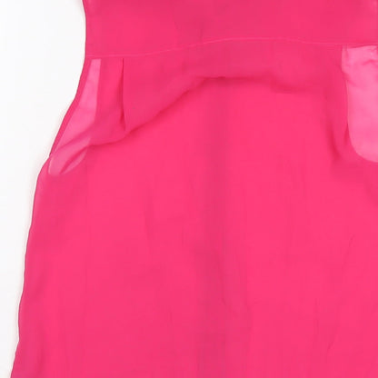 Womens UK Size 4 H&M Pink Basic Blouse