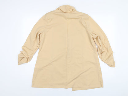 Boohoo Womens Beige Jacket Blazer Size 16