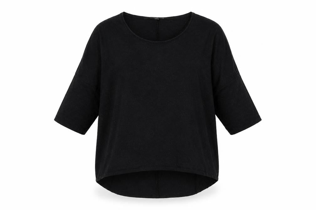 Womens UK Size 10 Topshop Black Basic T-Shirt