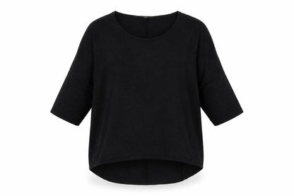 Womens UK Size 10 Topshop Black Basic T-Shirt