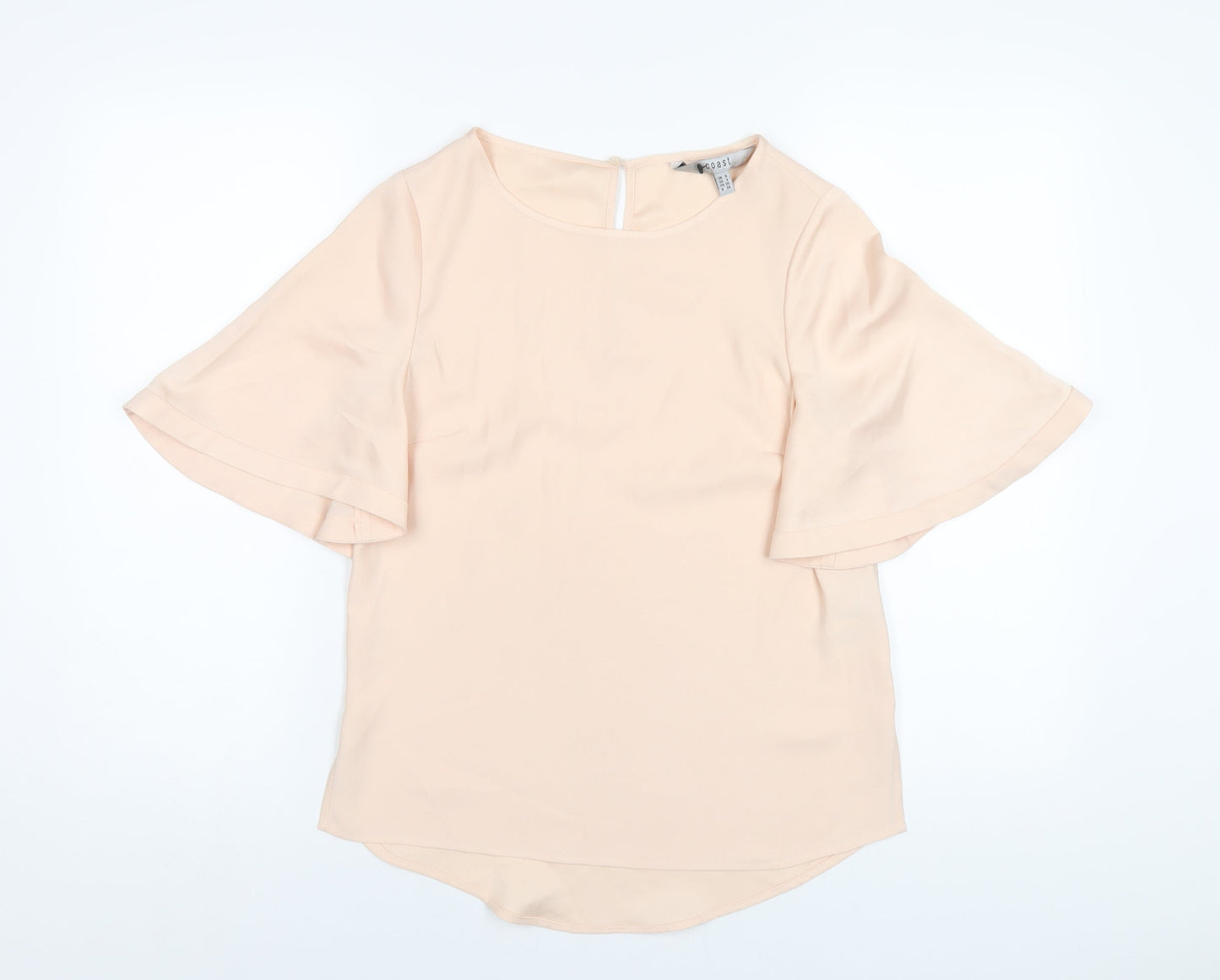 Womens UK Size 8 Coast Beige Basic T-Shirt