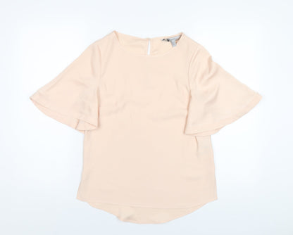 Womens UK Size 8 Coast Beige Basic T-Shirt