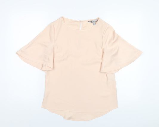 Womens UK Size 8 Coast Beige Basic T-Shirt