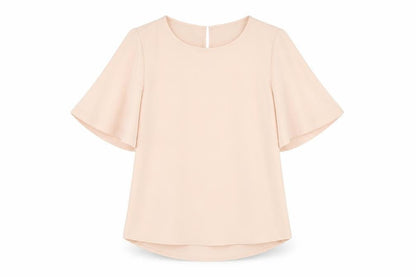 Womens UK Size 8 Coast Beige Basic T-Shirt