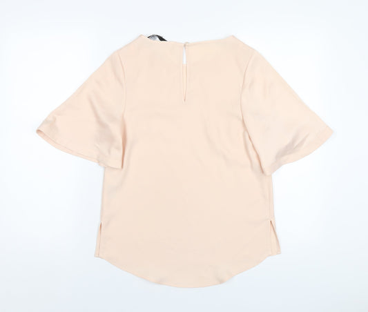 Womens UK Size 8 Coast Beige Basic T-Shirt