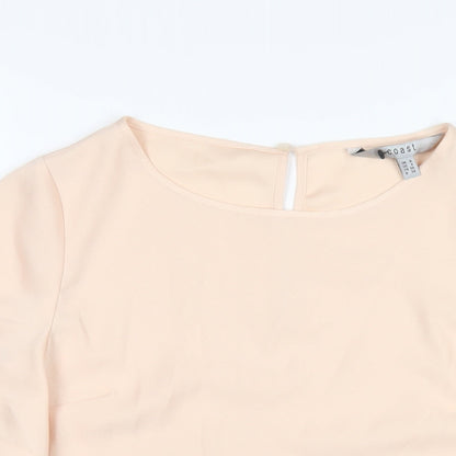 Womens UK Size 8 Coast Beige Basic T-Shirt