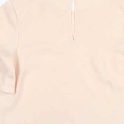 Womens UK Size 8 Coast Beige Basic T-Shirt