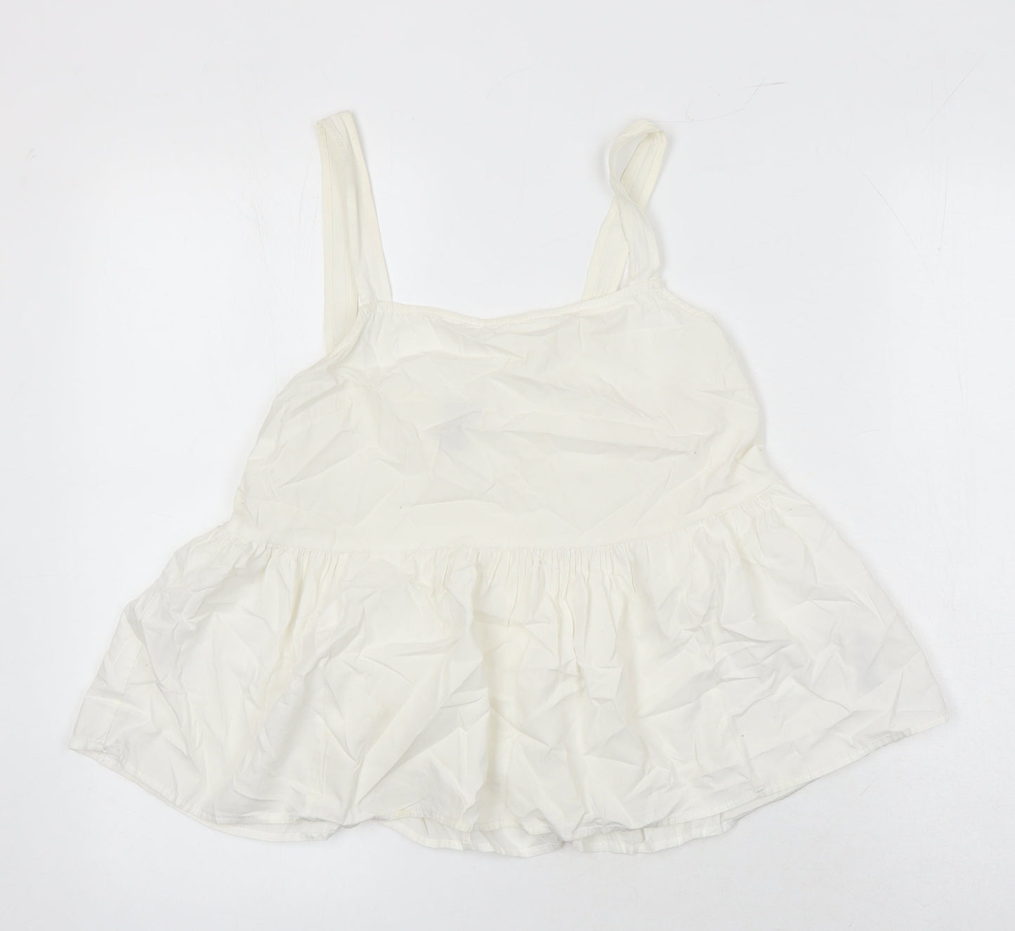 Womens UK Size 10 ASOS White Tunic Blouse