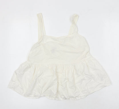 Womens UK Size 10 ASOS White Tunic Blouse