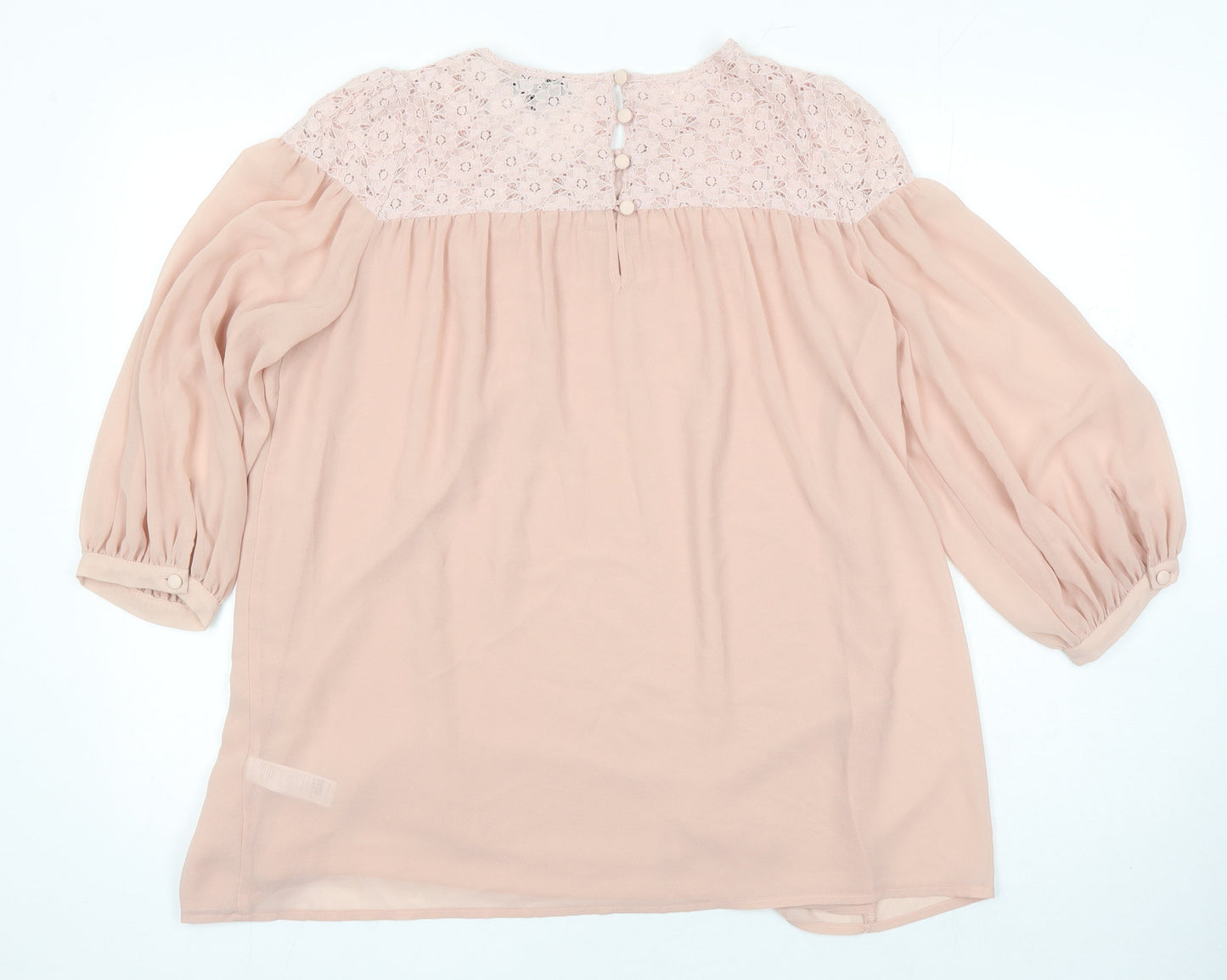 Womens UK Size 10 Topshop Pink Tunic Blouse