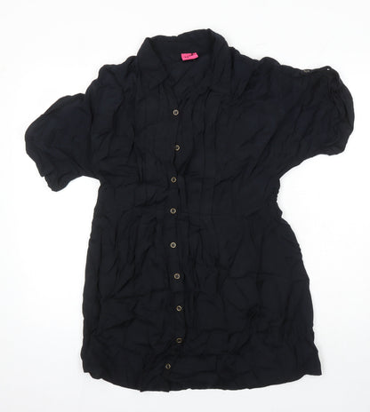Womens UK Size 12 g21 Black Tunic Blouse