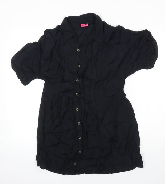 Womens UK Size 12 g21 Black Tunic Blouse