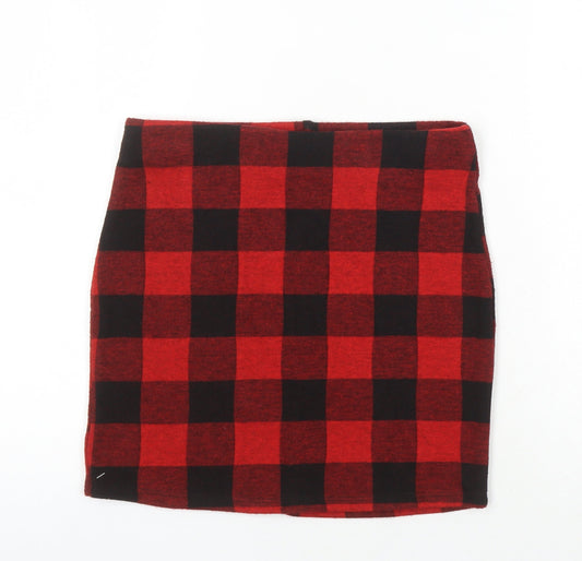 FOREVER 21 Womens Multicoloured Check Polyester Mini Skirt Size S