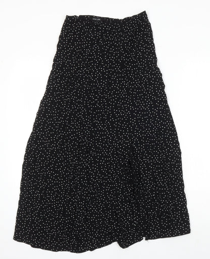 New Look Womens Multicoloured Polka Dot Viscose A-Line Skirt Size 6 Zip - Front split
