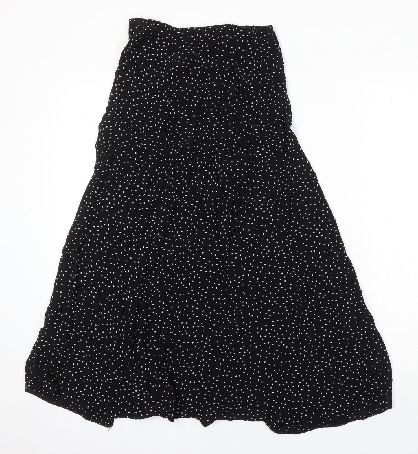 New Look Womens Multicoloured Polka Dot Viscose A-Line Skirt Size 6 Zip - Front split