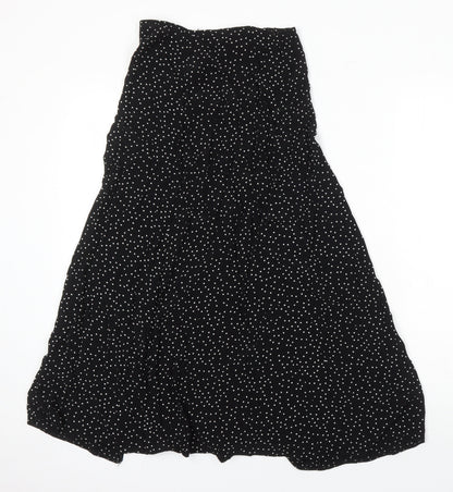 New Look Womens Multicoloured Polka Dot Viscose A-Line Skirt Size 6 Zip - Front split