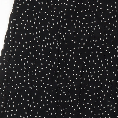 New Look Womens Multicoloured Polka Dot Viscose A-Line Skirt Size 6 Zip - Front split