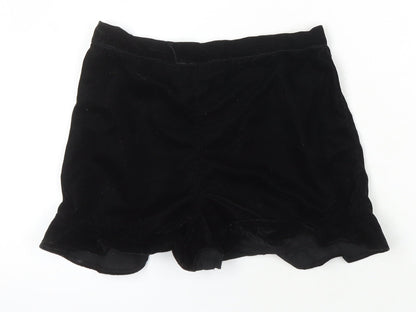 River Island Girls Black 100% Polyester Hot Pants Shorts Size 9-10 Years Regular - Elasticated Waist