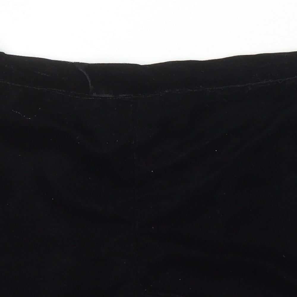 River Island Girls Black 100% Polyester Hot Pants Shorts Size 9-10 Years Regular - Elasticated Waist