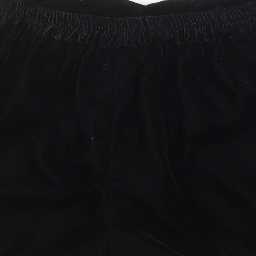 River Island Girls Black 100% Polyester Hot Pants Shorts Size 9-10 Years Regular - Elasticated Waist